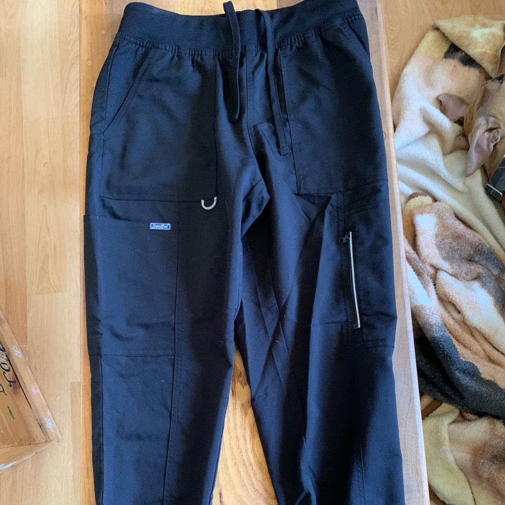 Tight leg scrub pants